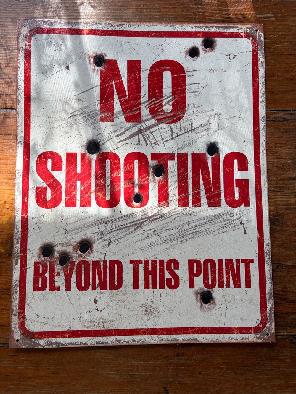 Metal wall sign